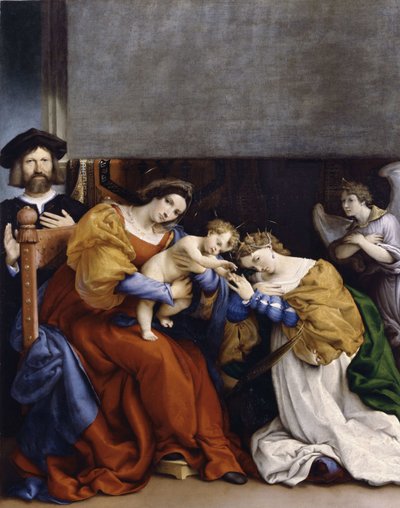 Le mariage mystique de Sainte Catherine avec le donateur Niccolò Bonghi - Lorenzo Lotto