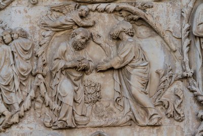 Gédéon essorant la toison, détail de l