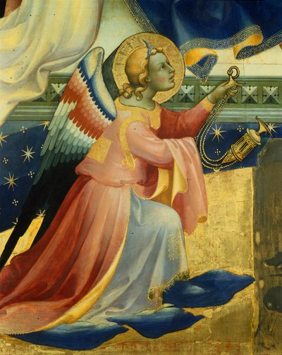 Ange agenouillé, détail du panneau central du Couronnement de la Vierge par Lorenzo Monaco (vers 1370-1425) - Lorenzo Monaco