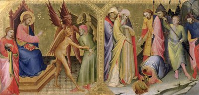 Saint Jacques et Hermogène et Le Martyre de Saint Jacques, panneau de prédelle d