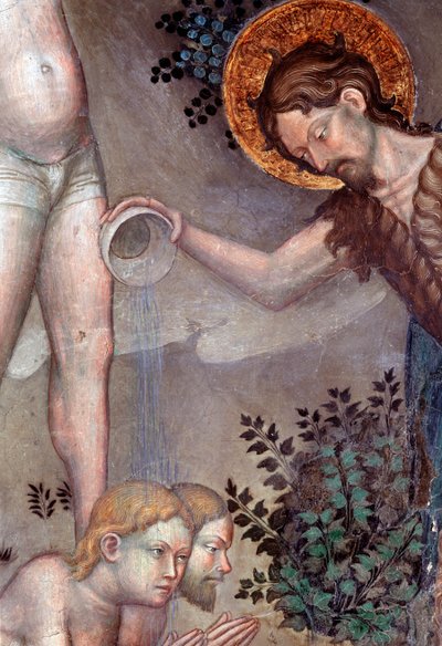 Saint Jean-Baptiste baptisant les foules dans le Jourdain (détail) - Lorenzo Salimbeni