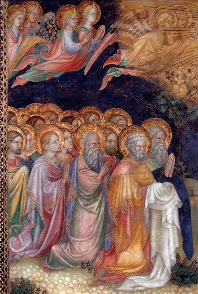 Le baptême de Jésus par Saint Jean-Baptiste (détail) Fresque de Lorenzo - Lorenzo Salimbeni