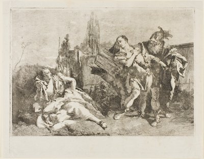 Rinaldo quittant Armida - Lorenzo Tiepolo