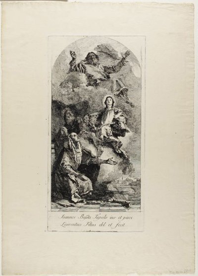 Sainte Anne et Saint Joachim offrant la Vierge Marie enfant au Père éternel - Lorenzo Tiepolo