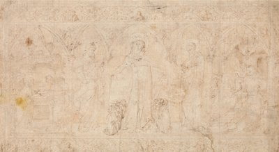 Conception pour un antependium : La Madonna della Misericordia avec les saints Jean-Baptiste, vers 1370 - Lorenzo Veneziano.
