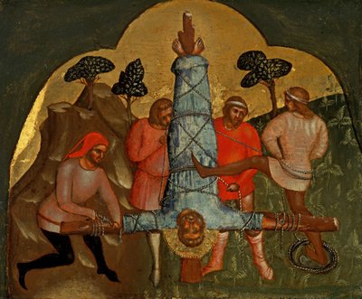 La Crucifixion de Pierre (prédelle), vers 1370 - Lorenzo Veneziano