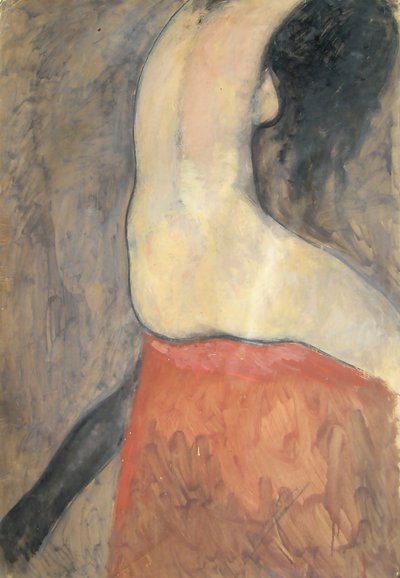 Figure nue de dos, vers 1910-12 - Lorenzo Viani