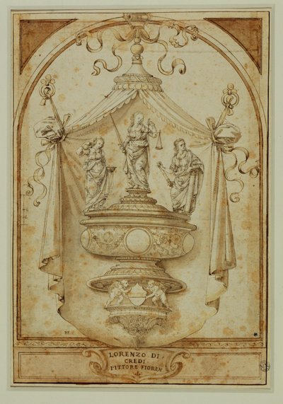 Etude pour un monument funéraire ... - Lorenzo di Credi
