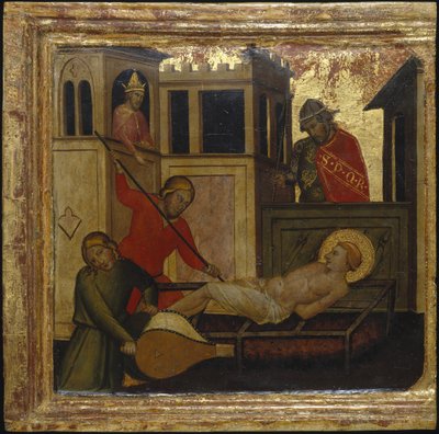 Le martyre de Saint Laurent. Scènes de la vie de Saint Laurent, predella, vers 1412 - Lorenzo di Niccolò