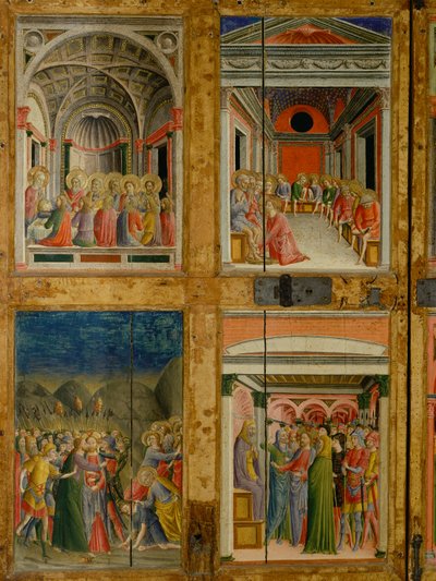 Reliquaire des portes de Santa Maria della Scala. panneau intérieur - Lorenzo di Pietro Vecchietta