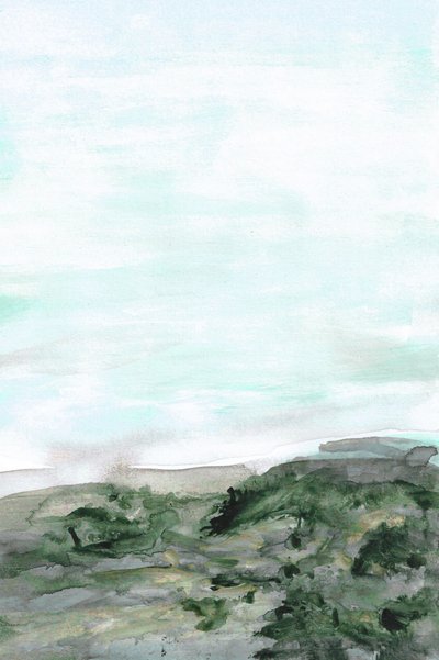 Paysage côtier verdoyant et serein - Lori Ann Folz