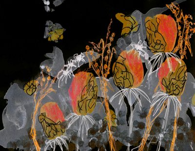 Fleurs dorées foncées - Lori Ann Folz