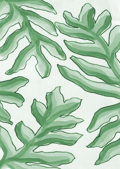 Feuilles vertes ondulantes - Lori Ann Folz