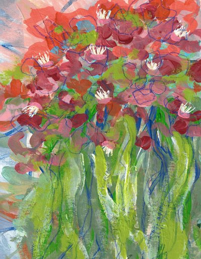 Abstrait floral éclatant - Lori Ann Folz