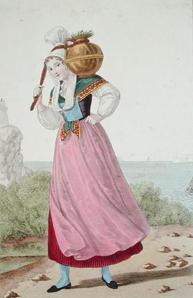 Laitière de la région de Cherbourg, vers 1820 - Louis Marie (after) Lante
