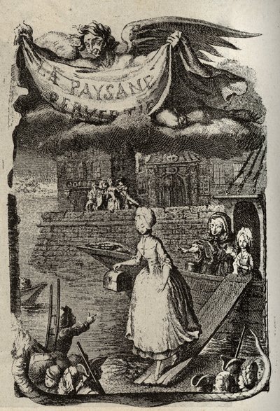 Illustration pour « La Paysanne pervertie ou les Dangers de la ville » de Restif de La Bretonne (1734-1806). Gravure de Binet du XVIIIe siècle. - Louis (after) Binet