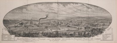 Ville manufacturière de Pullman et ateliers de voitures appartenant à la Pullman