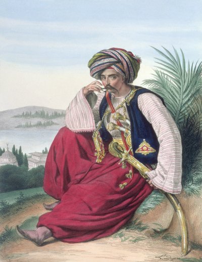 Un mamelouk ou soldat esclave, gravé par les frères Thierry - Louis (after) Dupre
