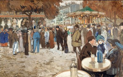 Fête foraine, boulevard de Clichy, vers 1910 - Louis Abel Truchet