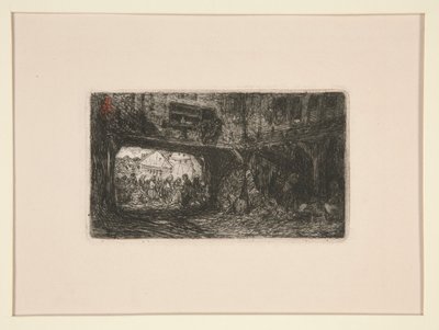 Cour avec passage - Louis Adolphe Hervier