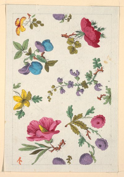 Motif floral pour textile imprimé - Louis Albert DuBois