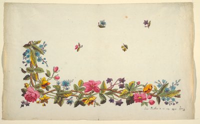 Motif floral pour textile imprimé - Louis Albert DuBois