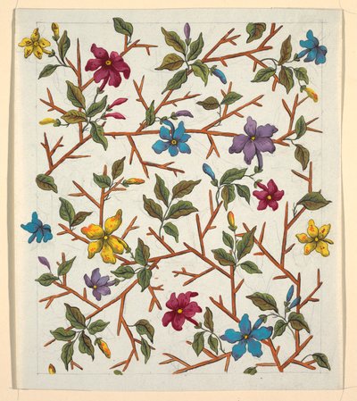 Motif floral pour textile imprimé - Louis Albert DuBois