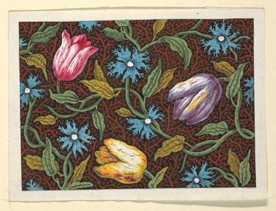 Motif floral pour textiles imprimés - Louis Albert DuBois