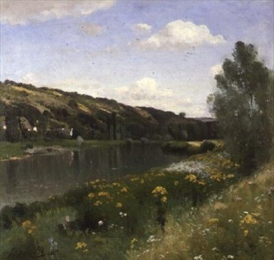 Paysage fluvial - Louis Alexandre Bouche