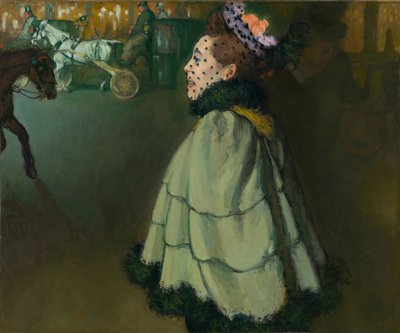 Femme aux Champs-Élysées la nuit - Louis Anquetin