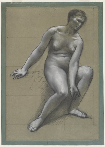 Étude pour la mère dans La famille du pêcheur - Louis Antoine Froissart