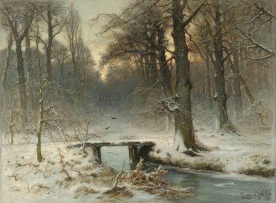 Une soirée de janvier dans la forêt de La Haye. 1875 - Louis Apol