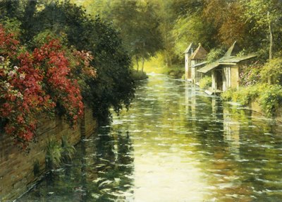 Paysage fluvial français - Louis Aston Knight