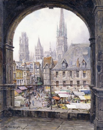 Place du marché, Rouen - Louis Aston Knight