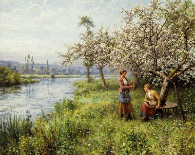 Femmes de campagne après la pêche par une journée d