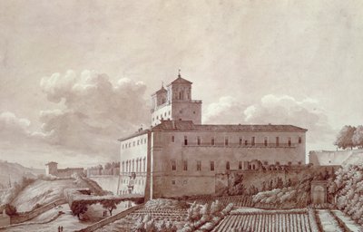Villa Médicis sur la colline du Pincio à Rome, par Louis-Auguste Boileau, Italie - Louis Auguste Boileau