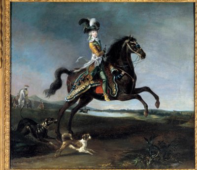 Portrait équestre de Marie-Antoinette par Lorraine Habsbourg, Reine de France - Louis Auguste Brun