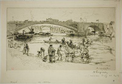 Au Pont Sully - Louis Auguste Lepère