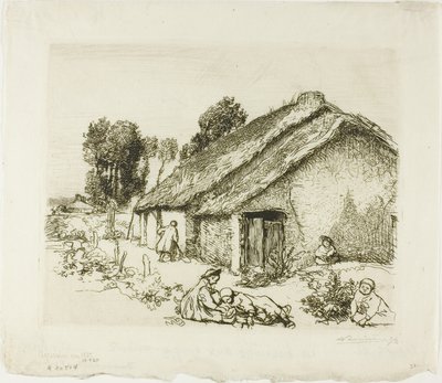 Cottage avec cinq enfants - Louis Auguste Lepère