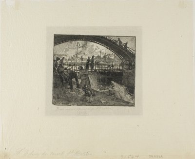 Écluse du canal Saint-Martin - Louis Auguste Lepère