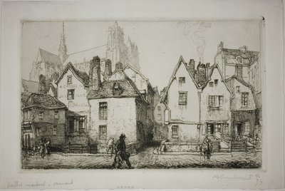 Maisons anciennes, Amiens - Louis Auguste Lepère