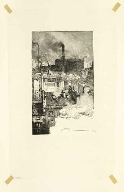 Quartier des Gobelins, plate 20 from Le Long de la Seine et des Boulevards - Louis Auguste Lepère