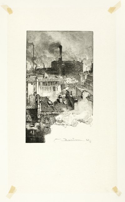 Quartier des Gobelins, plate 20 from Le Long de la Seine et des Boulevards - Louis Auguste Lepère