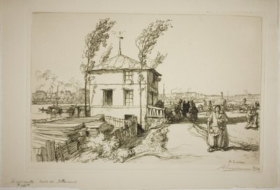 Taverne sur le chemin de Billancourt - Louis Auguste Lepère