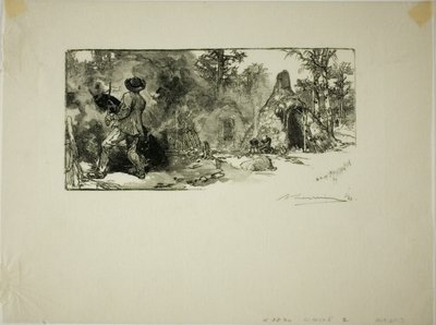 Les brûleurs de charbon de bois - Louis Auguste Lepère