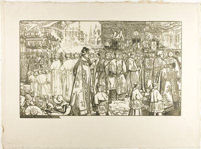 Procession de la Fête-Dieu, Nantes - Louis Auguste Lepère