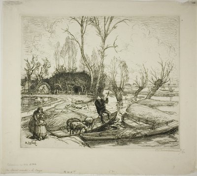 Le Marais inondé : Le berger - Louis Auguste Lepère