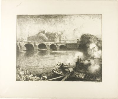 The Pont Neuf, Paris - Louis Auguste Lepère