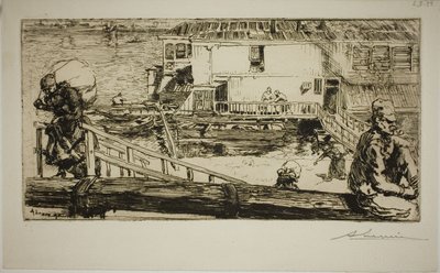 Le lavoir - Louis Auguste Lepère