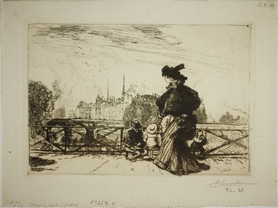 The Île de la Cité viewed from the Pont des Arts - Louis Auguste Lepère